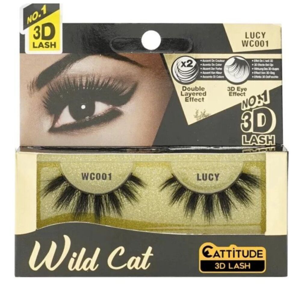💸5/$15 Ebin New York Wild Cat 3D Eye Lashes-Lucy
